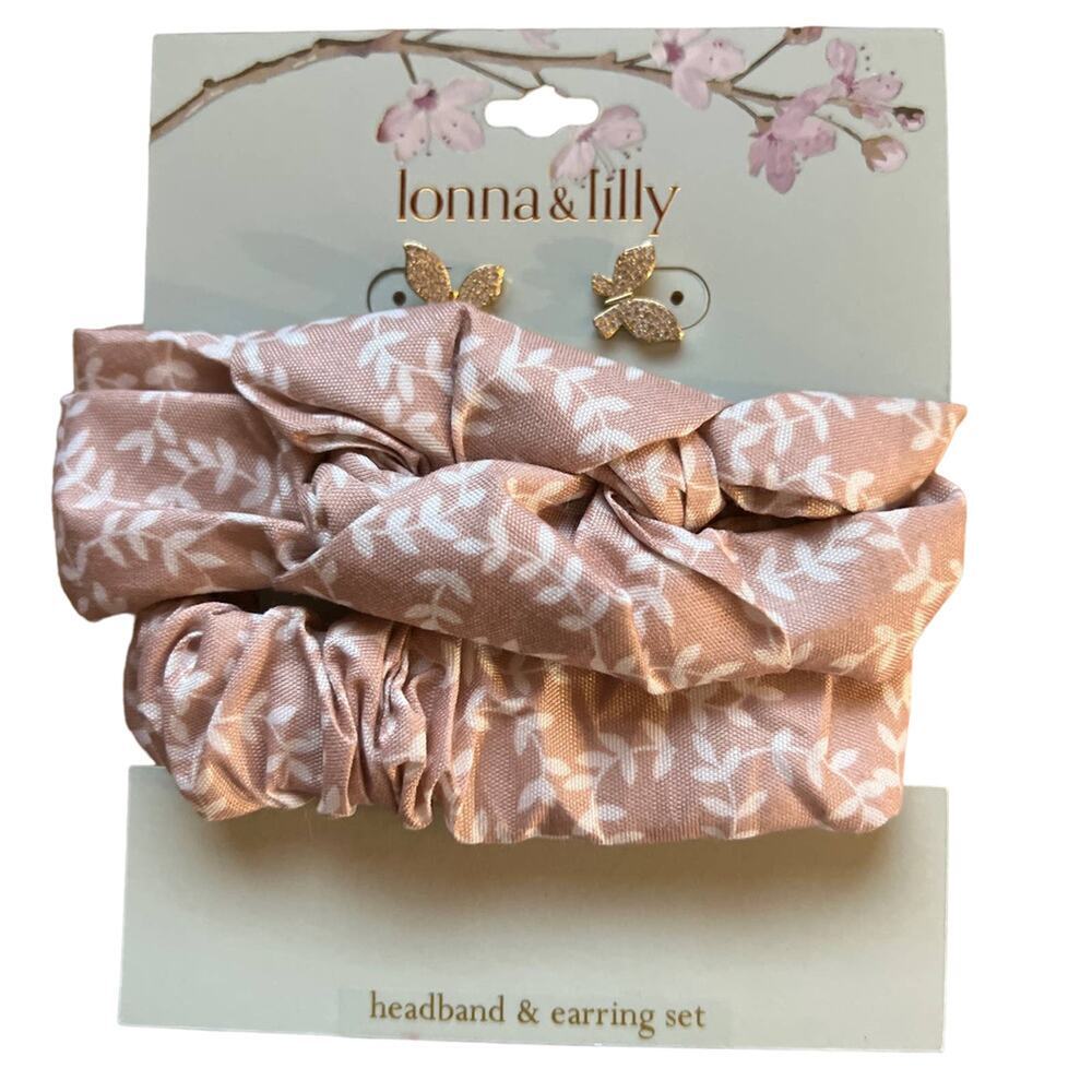 Lonna & Lilly Floral Headband and Butterfly Earring Set New